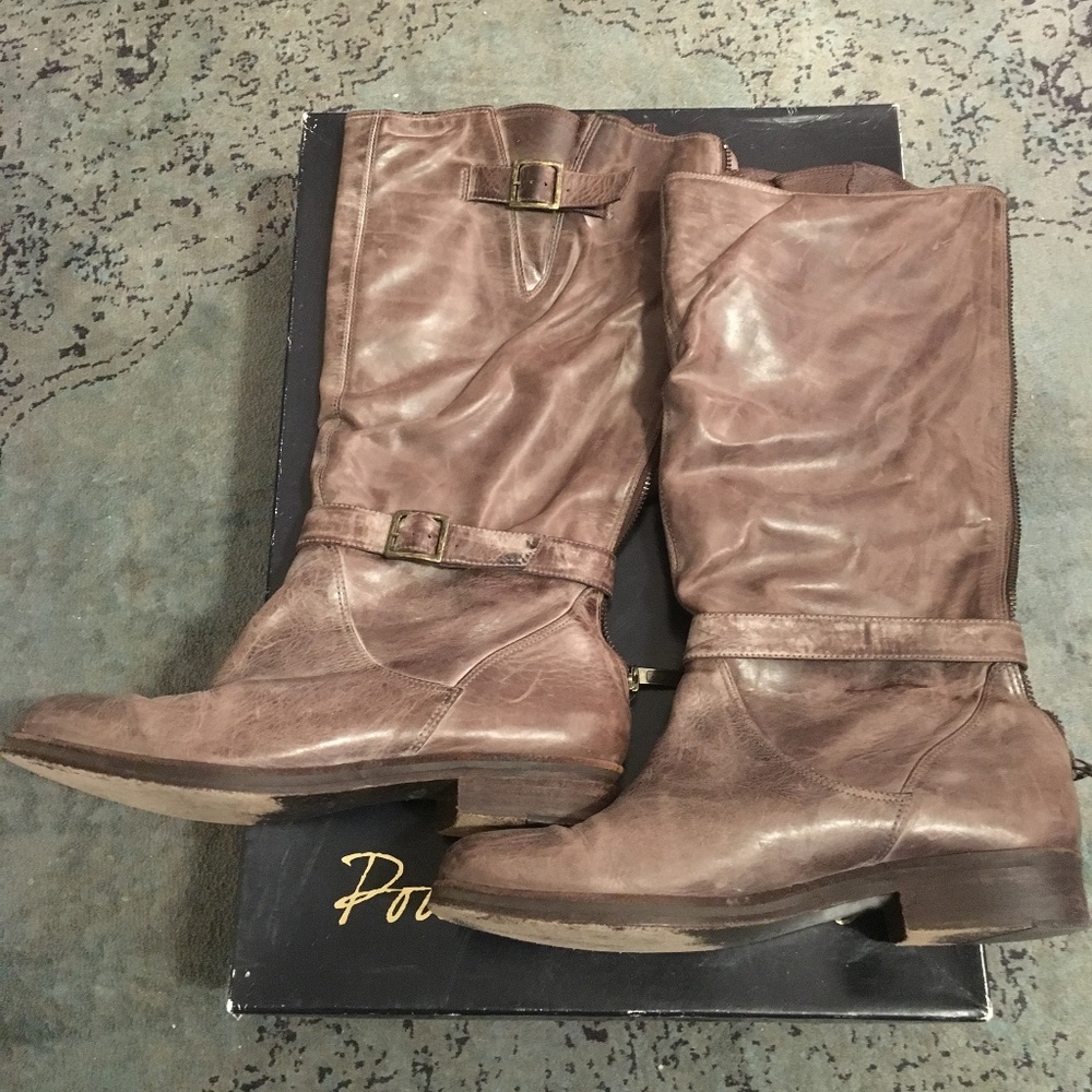 Pour La Victoire Distressed Leather  Women's Boots